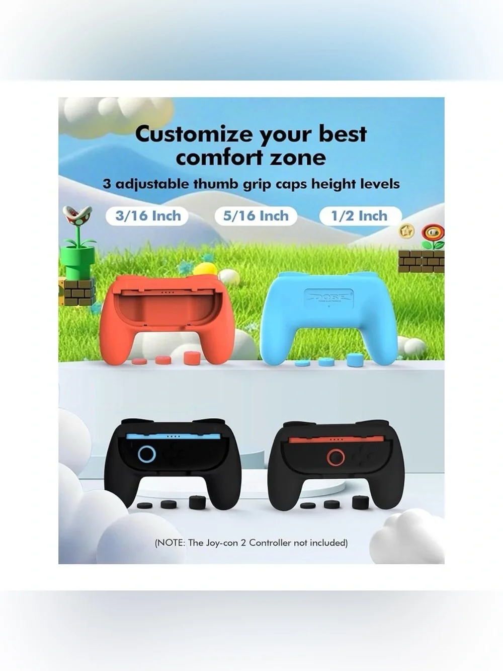 Nintendo Switch Joy-Con Grip Ergonomic Controller Holder Comfort Gaming